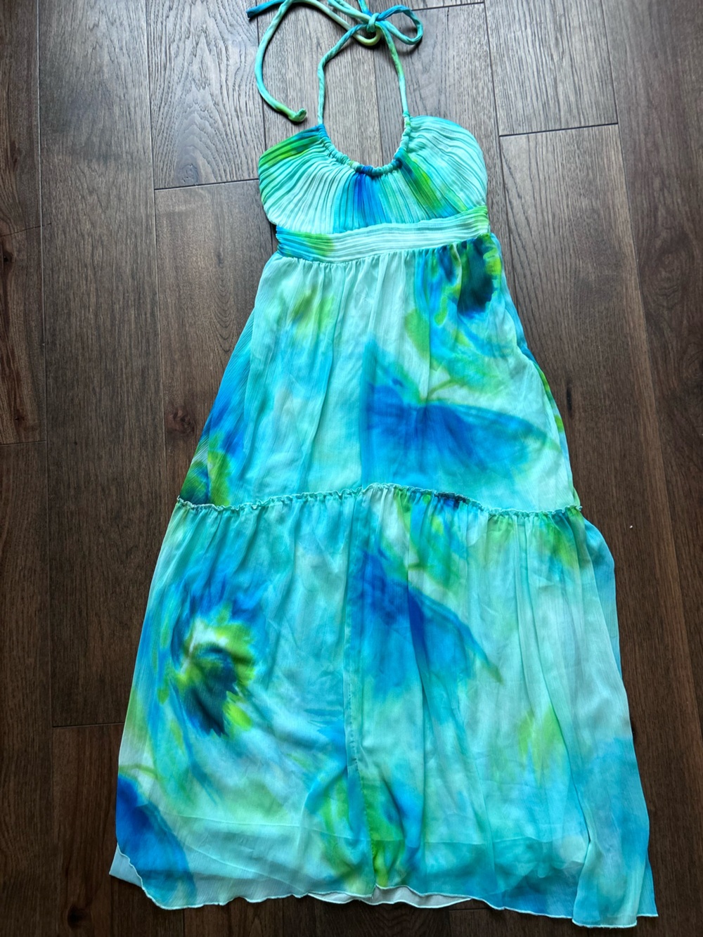 MANGO PRINTED HALTER-NECK MAXI DRESS - Picture 3 of 8